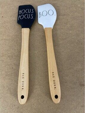 Rae Dunn Hocus Pocus Boo Full Size Spatulas Set of 2 Halloween Decor